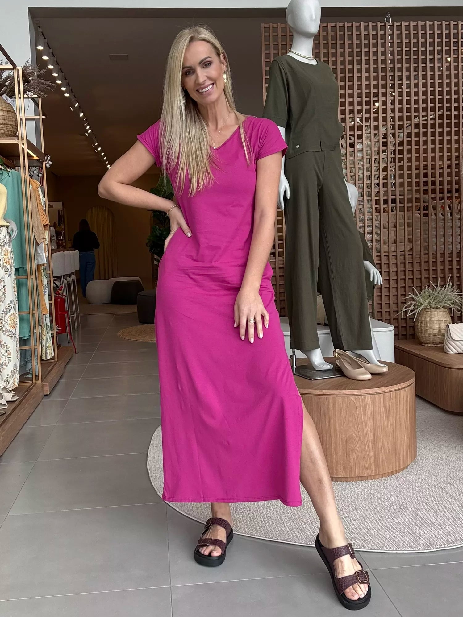 Vestido Youbasic Longo em Algodão