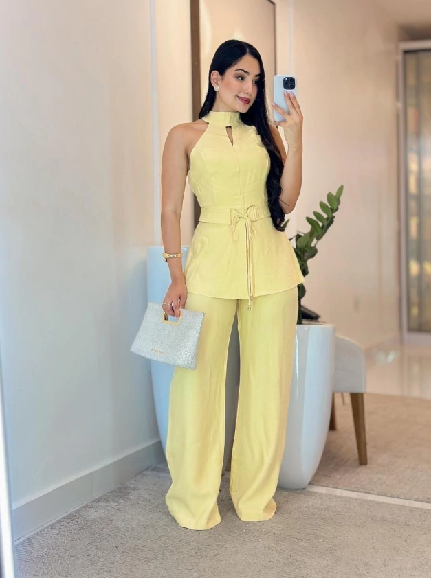 Macacão linho marrant