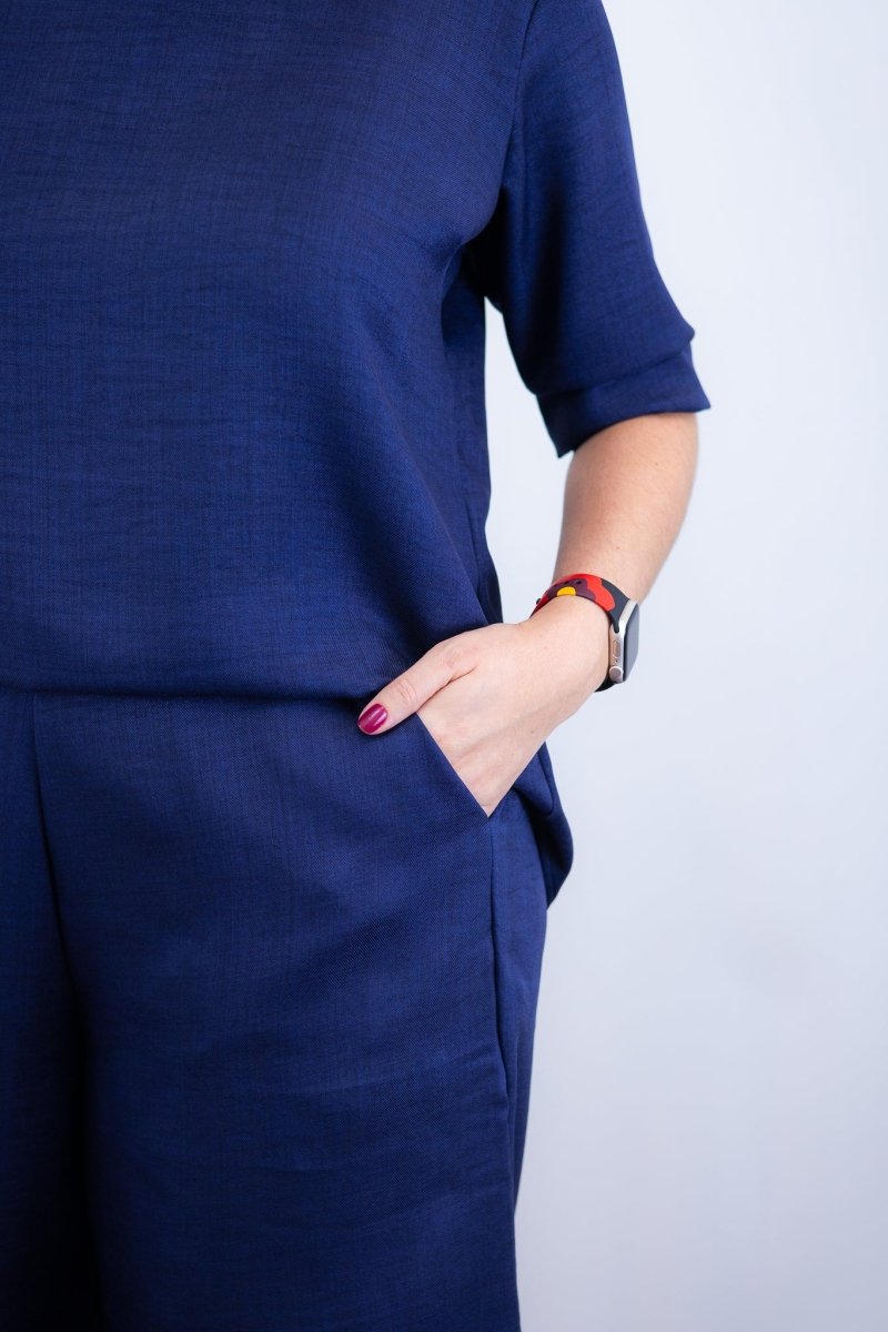 Conjunto Dulce – Blusa Oversized e Bermuda com Bolsos em Linho Light