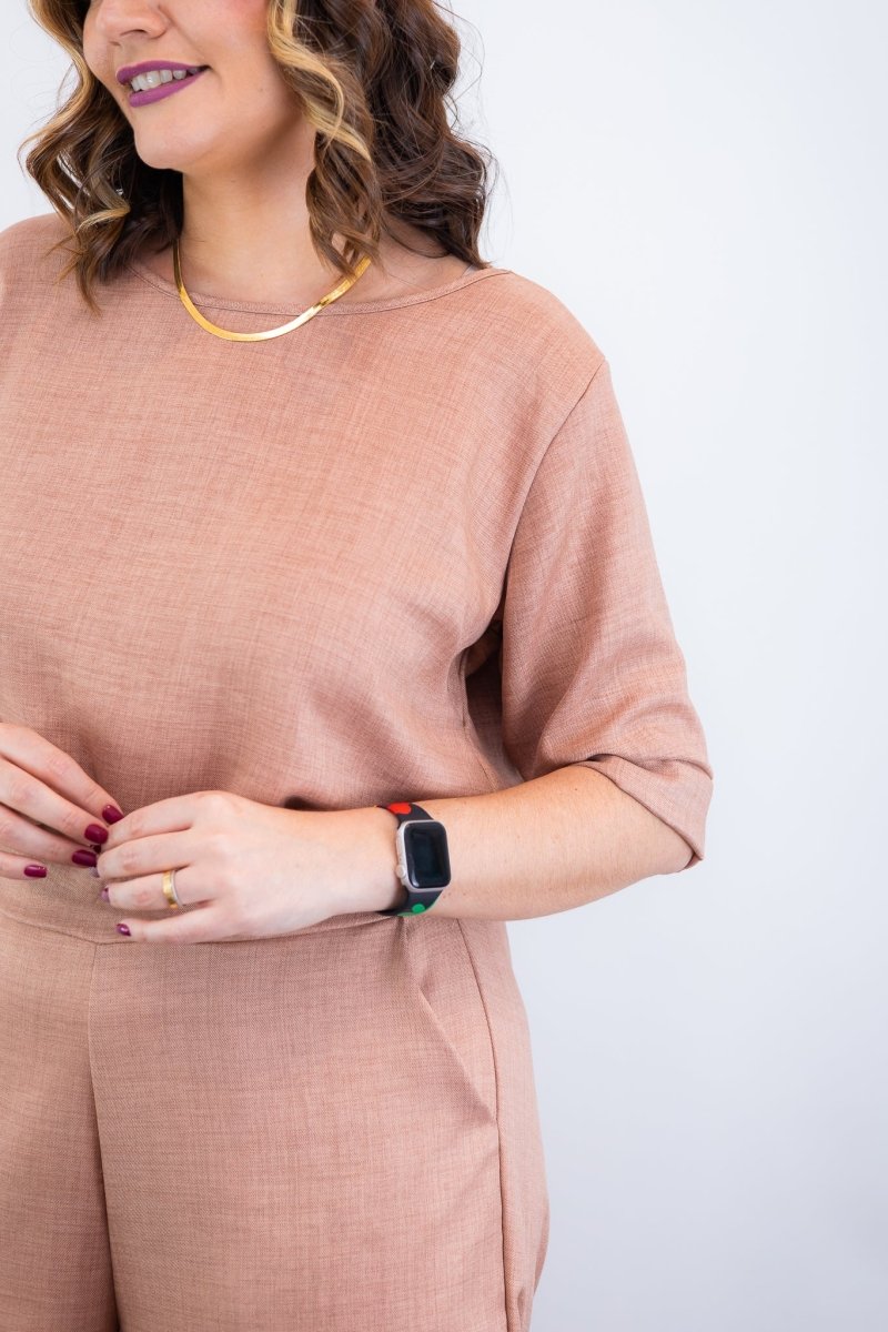 Conjunto Dulce – Blusa Oversized e Bermuda com Bolsos em Linho Light