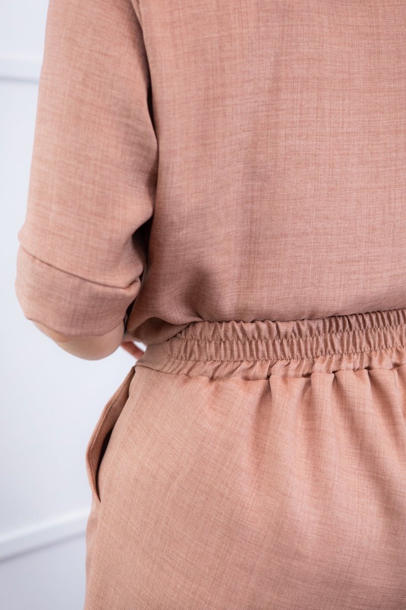 Conjunto Dulce – Blusa Oversized e Bermuda com Bolsos em Linho Light
