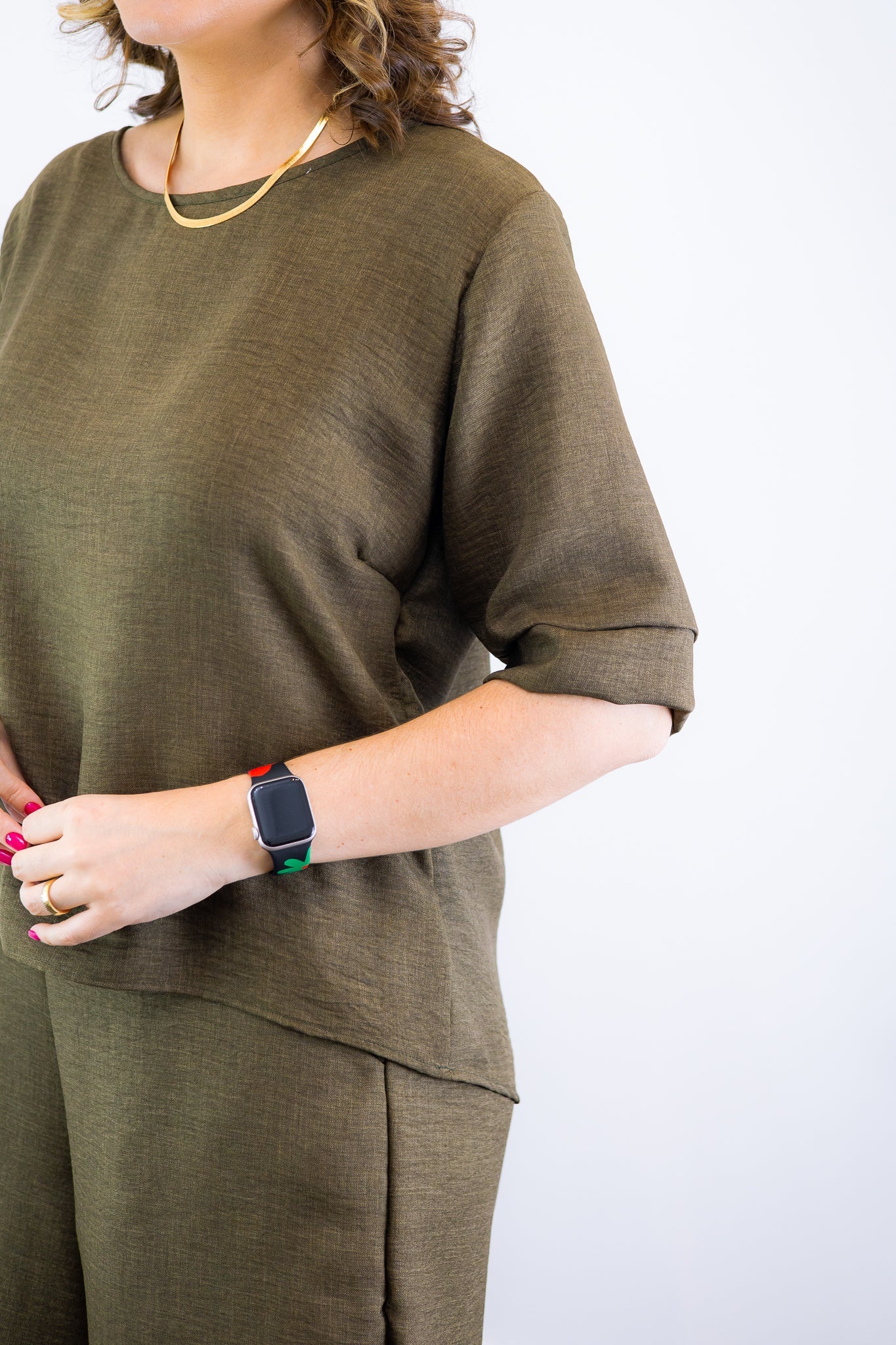 Conjunto Dulce – Blusa Oversized e Bermuda com Bolsos em Linho Light