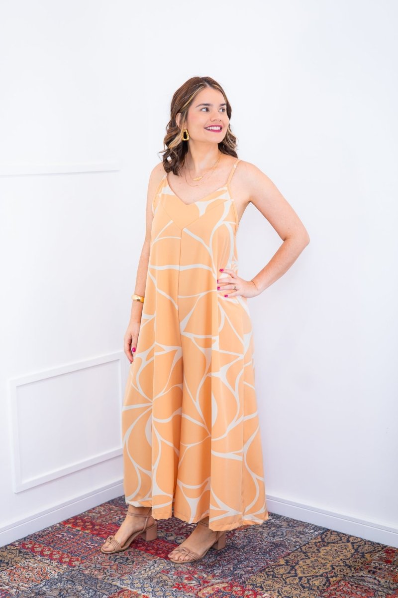 Macacão Grécia – Pantalona em Crepe com Alça Ajustável