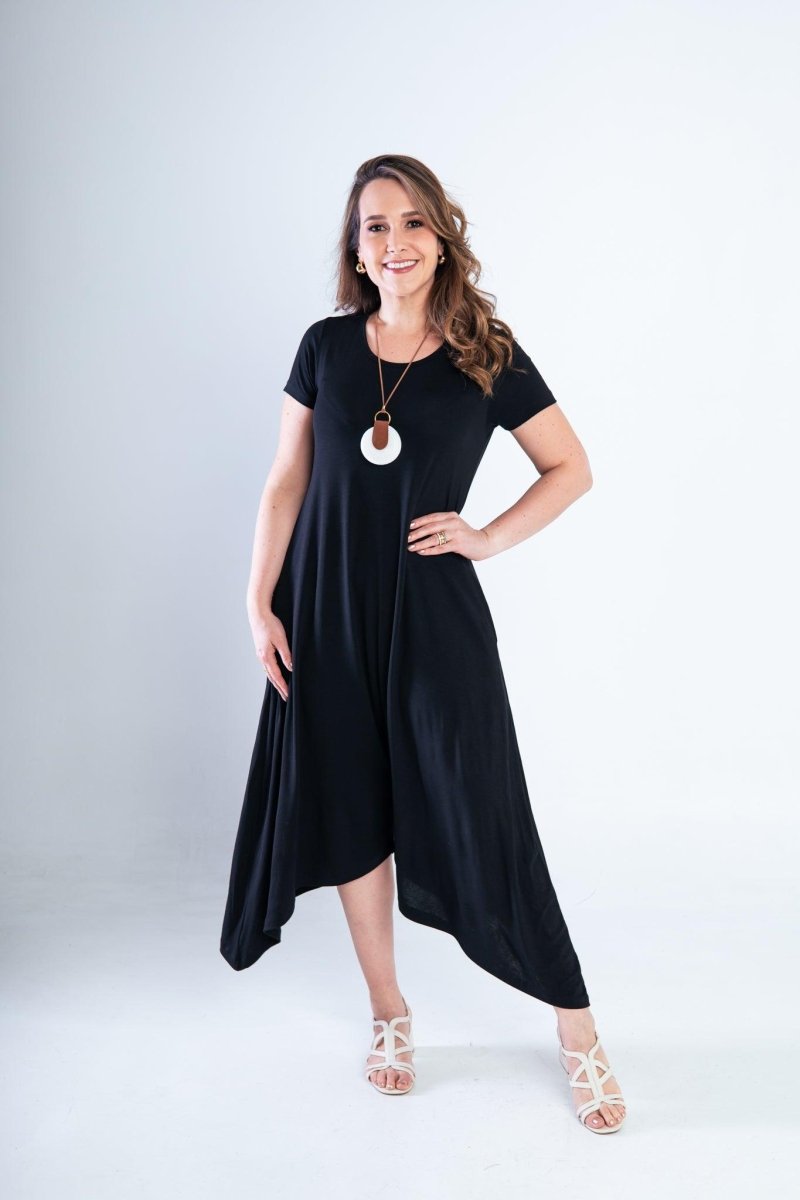 Macacão Origem - Gola Redonda com Barra Triangular em Viscolycra