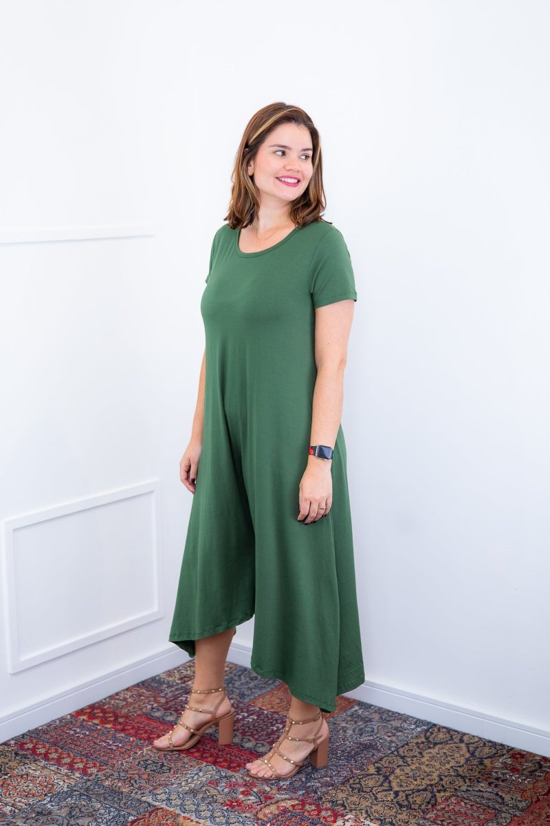 Macacão Origem - Gola Redonda com Barra Triangular em Viscolycra