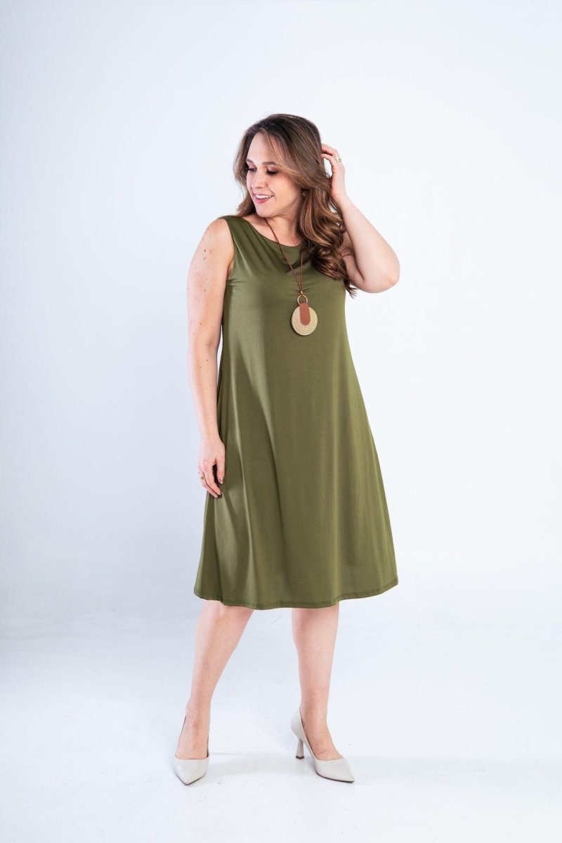 Vestido Sofia - Malha Confort Regata Midi