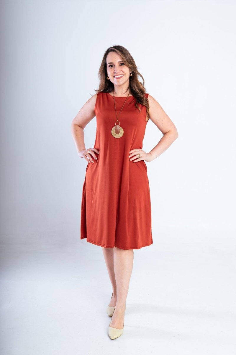 Vestido Sofia - Malha Confort Regata Midi