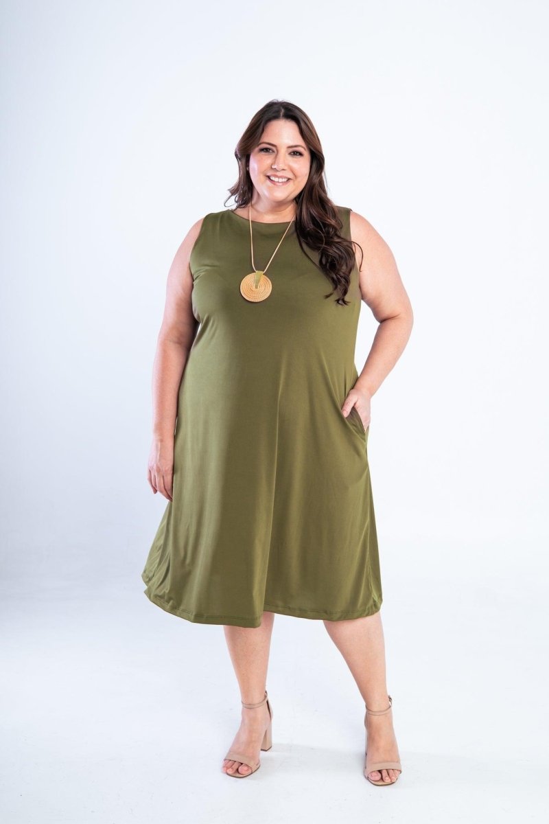 Vestido Sofia - Malha Confort Regata Midi