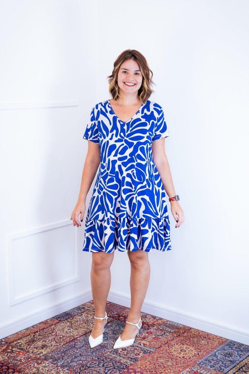 Vestido Verona - Babado Gola V e Manga Curta