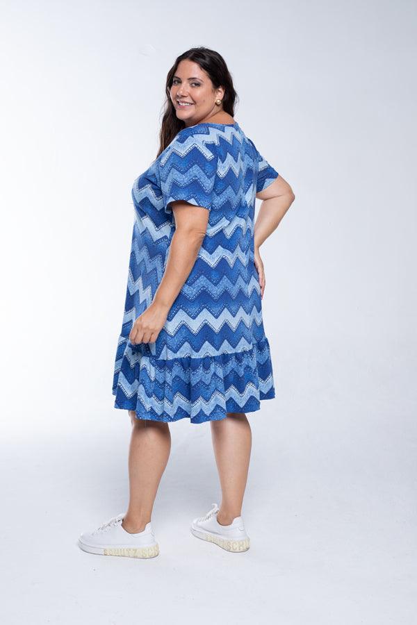 Vestido Verona - Babado Gola V e Manga Curta