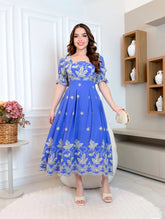 Vestido Máxi Midi Lese Bordado