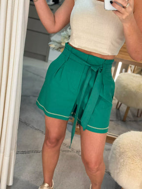 Short em Linho com Faixa