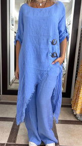 Conjunto em linho puro Italiano