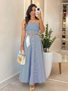 Conjunto de Saia Tricoline