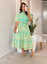 Vestido Viscolinho Bordado