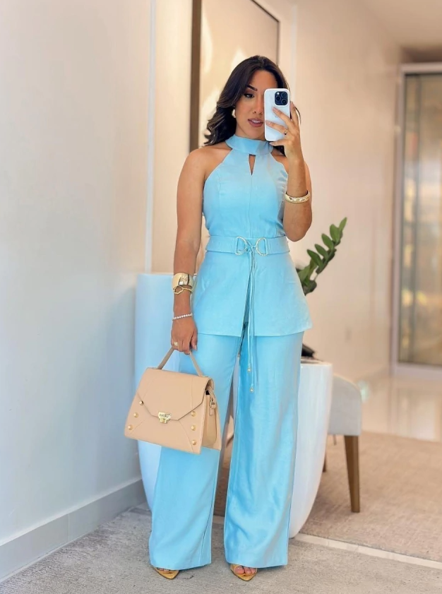 Macacão linho marrant