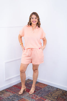 Conjunto Salvador - Bermuda e Blusa em Linho Light