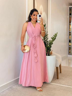 Vestido linho marrant