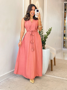 Vestido linho marrant