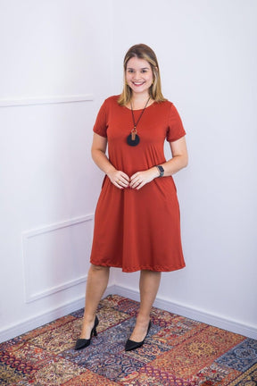 Vestido Sara - Malha Confort Midi com Manga