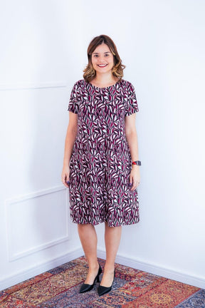Vestido Sara - Malha Confort Midi com Manga