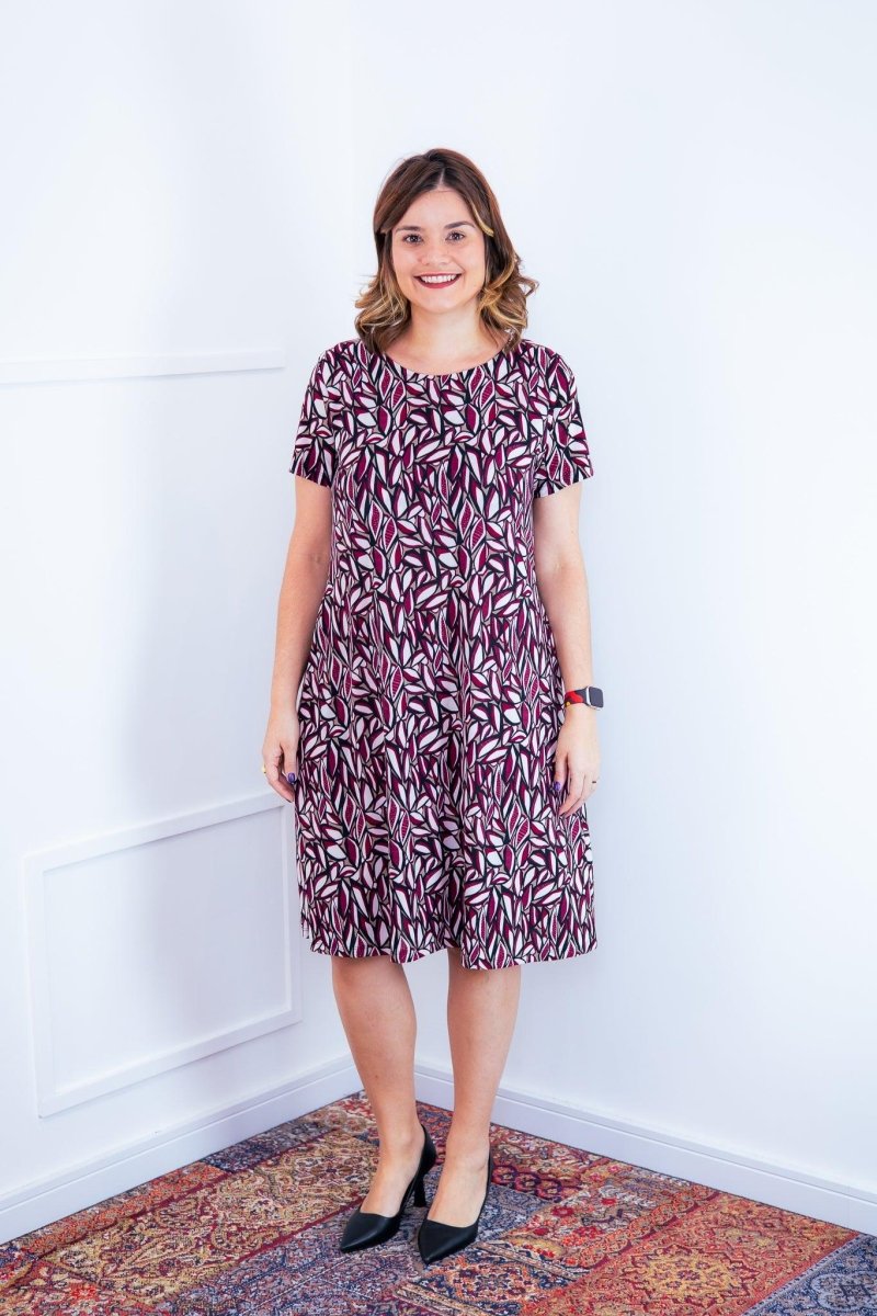 Vestido Sara - Malha Confort Midi com Manga