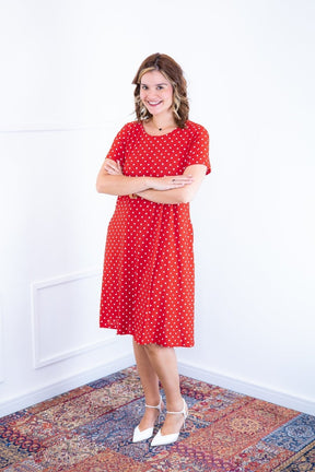 Vestido Sara - Malha Confort Midi com Manga