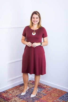 Vestido Sara - Malha Confort Midi com Manga