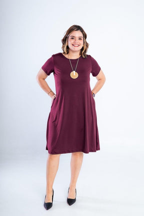 Vestido Sara - Malha Confort Midi com Manga
