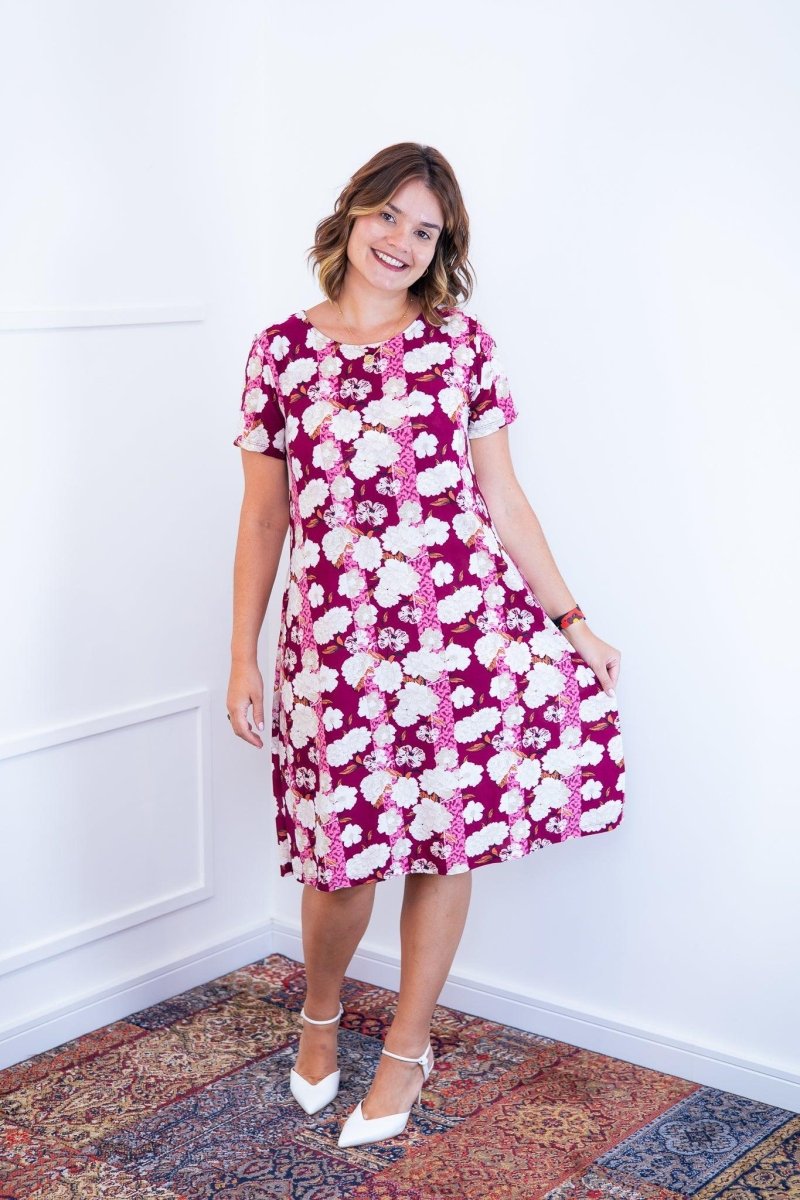 Vestido Sara - Malha Confort Midi com Manga