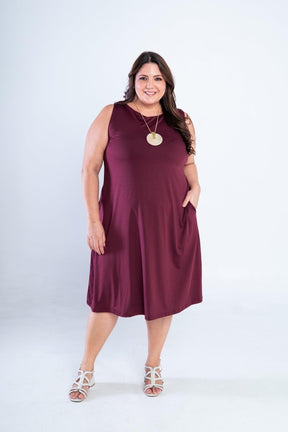 Vestido Sofia - Malha Confort Regata Midi