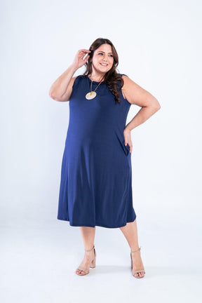 Vestido Sofia - Malha Confort Regata Midi