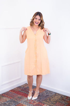 Vestido Vanessa – Midi Regata Ajustável em Viscose Marrant