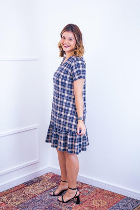 Vestido Verona - Babado Gola V e Manga Curta