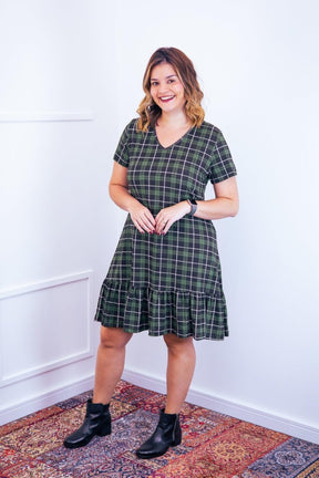 Vestido Verona - Babado Gola V e Manga Curta